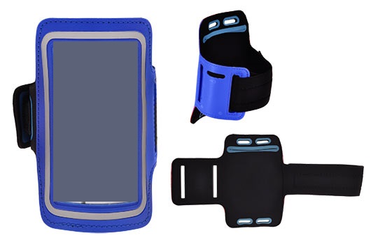 Pouzdro na ruku TopQ velikost iPhone 5 / Samsung S4 Mini modré (sportovní obal na ruku iPh